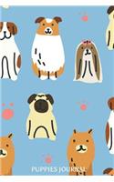 Puppies Journal: 6x9 Notebook, Ruled, Dogs Pattern, Puppies, Composition Book Journal, Diary, Organizer, Planner for Dog Parents, Dog Lovers