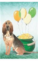 Bloodhound: Notebook - Happy St Patrick's Day from Awesome Dogs(9 College Ruled Blank Holiday Notebooks for Pup Owners)