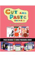 Preschool Worksheets (Cut and Paste Animals): 20 full-color kindergarten cut and paste activity sheets designed to develop scissor skills in preschool children. The price of this book includes 1