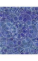 Journal Notebook Mandala Pattern 3: 172 Page Blank Journal 8 x 10 Size, Unlined For Journaling, Writing, Planning or Doodling.(86 Artsy Plain Journals)