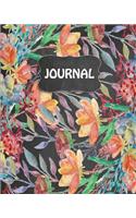 Chalkboard Bullet Dot Grid Journal - Watercolor Flowers