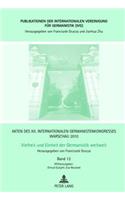 Akten des XII. Internationalen Germanistenkongresses Warschau 2010- Vielheit und Einheit der Germanistik weltweit