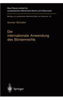 Die internationale Anwendung des Börsenrechts