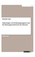 Äußerungen von Verfassungsorganen und der Meinungswettbewerb der Parteien