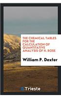 The Chemical Tables for the Calculation of Quantitative Analysis of H. Rose