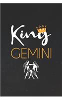 Gemini Notebook 'King Gemini' - Zodiac Diary - Horoscope Journal - Gemini Gifts for Her