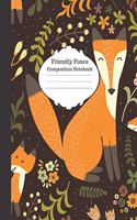 Friendly Foxes Composition Notebook