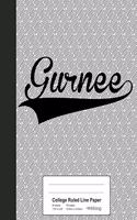 College Ruled Line Paper: GURNEE Notebook