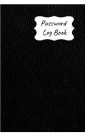 Password Log Book: New Forget Another Login Password with This Handy Record Notebook Where You Can List Your Details to Keep Them Safe. Black Leather Look Glossy Desig