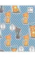 Notebook by c cher: cats on blue cover and Lined pages (magical dreams), Extra large (8.5 x 11) inches, 110 pages, White paper(1 Cats on Blue Notebook)