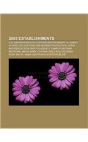 2003 Establishments: U.S. Immigration and Customs Enforcement, Al-Qaeda in Iraq, U.S. Customs and Border Protection(English)