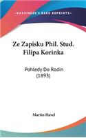 Ze Zapisku Phil. Stud. Filipa Korinka