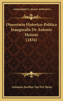 Dissertatio Historico-Politica Inauguralis De Antonio Heinsio (1834)