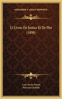 Li Livres De Jostice Et De Plet (1850)