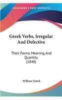 Greek Verbs, Irregular And Defective