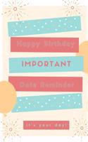 The Birthday Book Important Date Reminder
