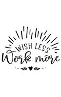 Wish Less Work More