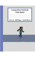 Composition Notebook Wide Ruled Lined Sheets