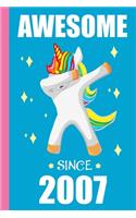 12th Birthday Dabbing Unicorn: Blank Lined Journal, Notebook, Planner Awesome Happy 12th Birthday 12 Years Old Gift For Girls