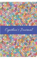 Cynthia's Journal: Cute Personalized Name College-Ruled Notebook for Girls & Women - Blank Lined Gift Journal/Diary for Writing & Note Taking