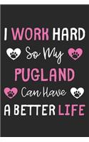 I Work Hard So My Pugland Can Have A Better Life: Lined Journal, 120 Pages, 6 x 9, Pugland Dog Gift Idea, Black Matte Finish (I Work Hard So My Pugland Can Have A Better Life Journal)