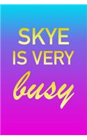 Skye: I'm Very Busy 2 Year Weekly Planner with Note Pages (24 Months) - Pink Blue Gold Custom Letter S Personalized Cover - 2020 - 2022 - Week Planning - 