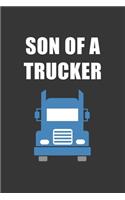 Son Of A Trucker Notebook: Lined Journal, 120 Pages, 6 x 9, Affordable Gift Journal Matte Finish