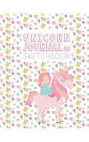 Unicorn Sketchbook and Journal: Drawing Pad for Kids Girls (A Large Size Journal, 8.5" x 11", 130 Pages, Blank Paper For Drawing And Sketching)(9 Unicorns)