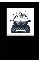 Notebook: Blank Notebook with Typewriter and Mountain Double Exposure Design, Make it Your Journal, Diary, Sketchbook or School Notebook, 6"x9", 150 Blank Pag(9 Double Exposure)