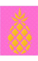 College Ruled Lined Paper Notebook: Pineapple