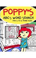 Poppy's Abc's Word Search for 3 to 6 Year Olds