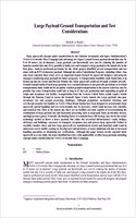 Large Payload Ground Transportation and Test Considerations