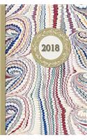 2018 Diary Gold Seal: 13 Months & Week to Page Planner 130 Pages 6"x 9" with Contacts - Password - Birthday Lists & Notes