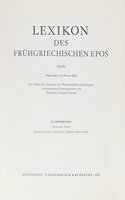 Lexikon Des Fruhgriechischen Epos Lfg. 12