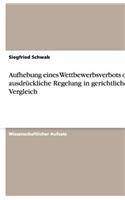 Aufhebung eines Wettbewerbsverbots ohne ausdrückliche Regelung in gerichtlichem Vergleich