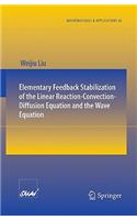 Elementary Feedback Stabilization of the Linear Reaction-Convection-Diffusion Equation and the Wave Equation