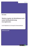 Moderne Aspekte der Rehabilitation nach totaler Kehlkopfentfernung (Laryngektomie)