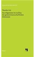 Allgemeine im Aufbau der geisteswissenschaftlichen Erkenntnis