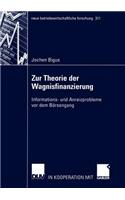 Zur Theorie Der Wagnisfinanzierung