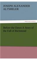 Before the Dawn a Story of the Fall of Richmond