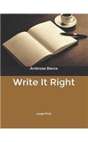 Write It Right