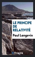 Le Principe de Relativité