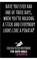 Have You Ever Had One of Those Days, When You're Holding a Stick and Everybody Looks Like a Pinata?