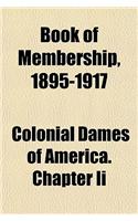 Book of Membership, 1895-1917: (English)