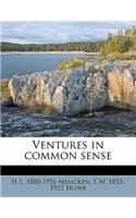 Ventures in Common Sense