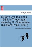 Milton's Lycidas