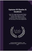 Opinion Of Charles B. Goodrich