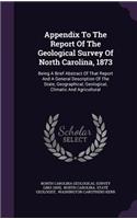 Appendix to the Report of the Geological Survey of North Carolina, 1873