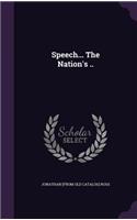 Speech... The Nation's ..
