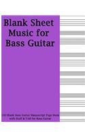 Blank Sheet Music for Bass Guitar